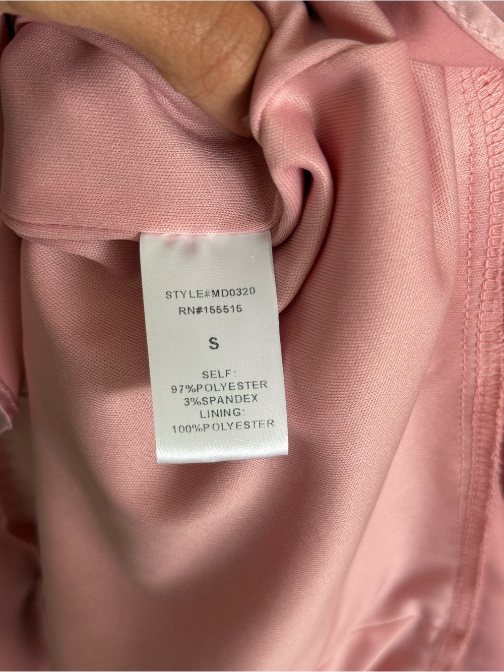 Rose Pink Satin Ruched Mini Dress with Long Sleeves - Picture 8 of 8